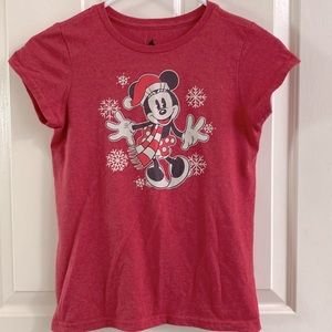 Disney Red Mickey Mouse Short Sleeve Tee